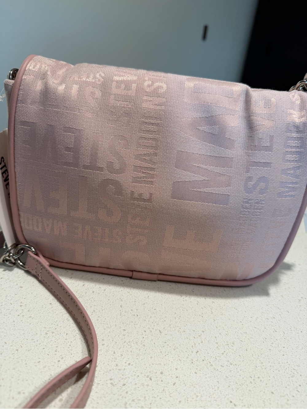 Steve Madden Dusty Pink Chain Strap Shoulder Bag - Picture 2 of 12
